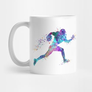 American Football Player Watercolor Mug